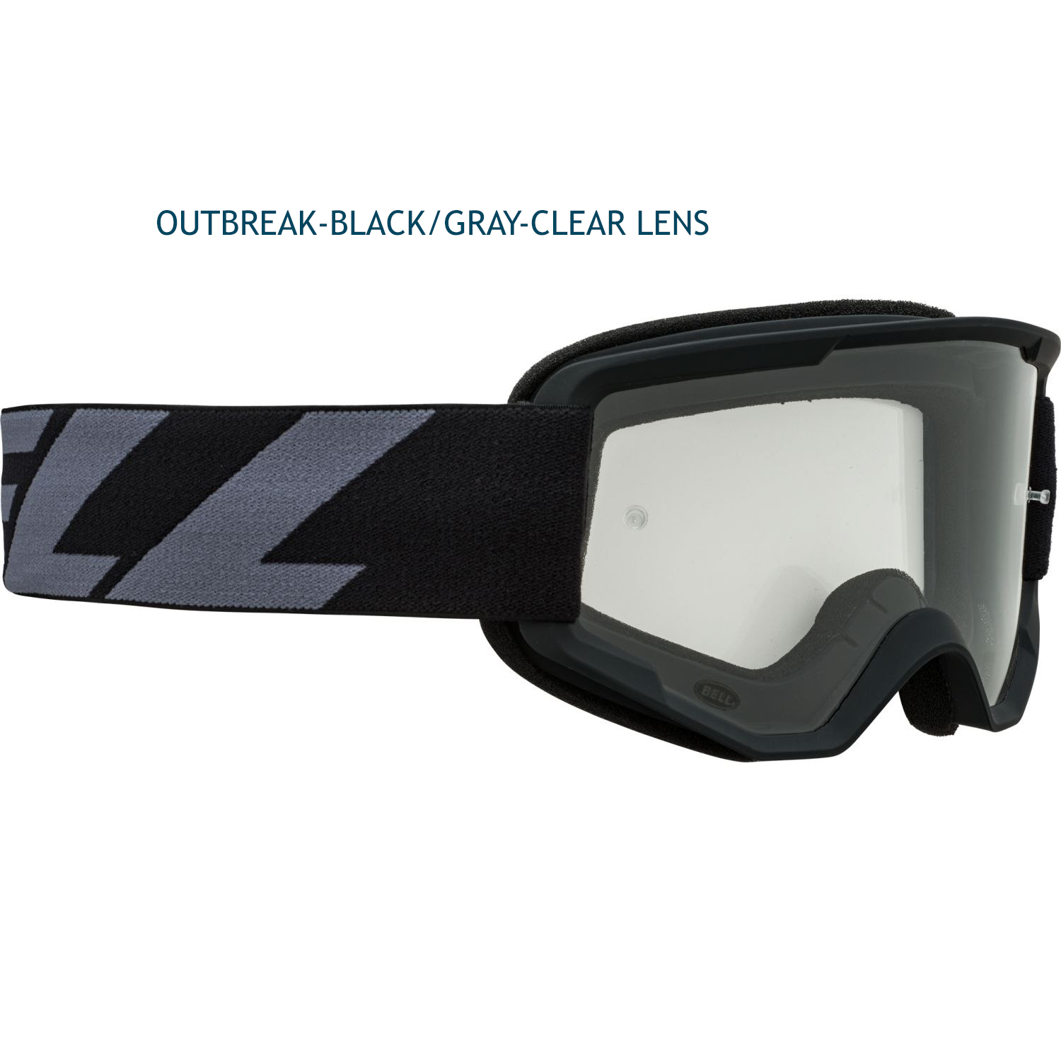 2020 Podium Matte Gray/Black Bell Descender MTB Goggles , Silver Mirror