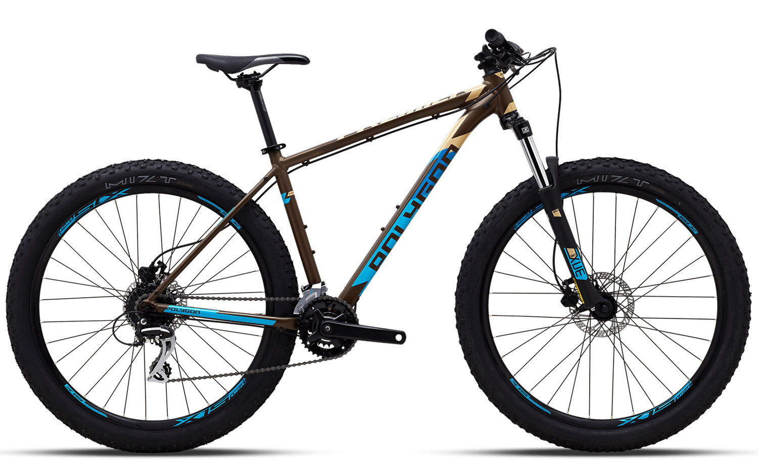 Ex demo - 2021 Polygon Premier 4 - 27.5 inch Mountain Bike [Colour: Brown/Blue][Size: L ]