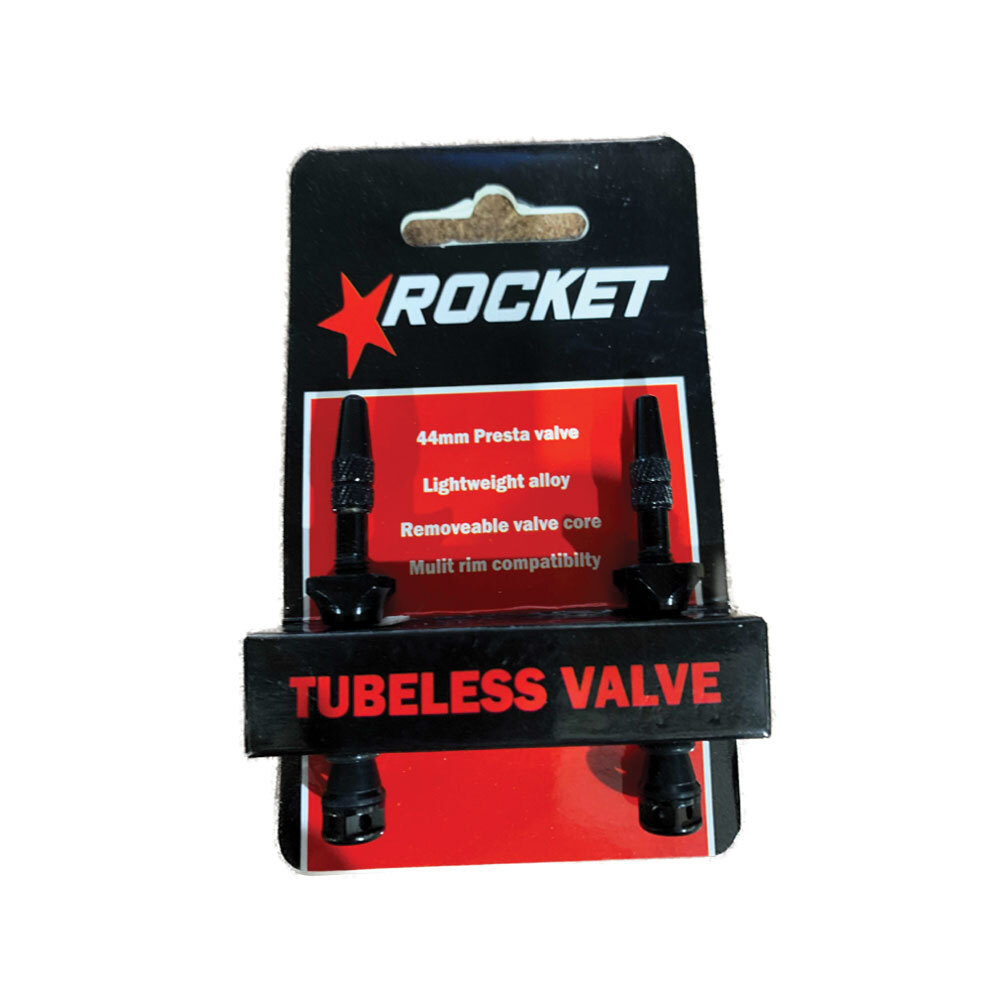 Rocket Tubeless Valve - Black 44mm (pair)