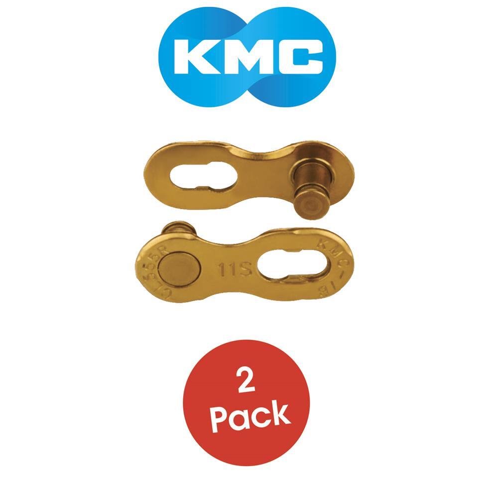 2x KMC CL11 11 Speed Chain Quick Link Gold