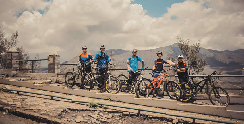 Riding Volcano Polygon Bikes Crew
