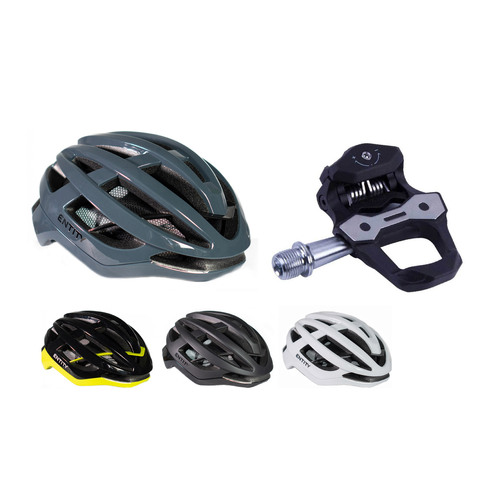 Entity RH30 Road Helmet + Entity RP15 Carbon Road Pedals Bundle