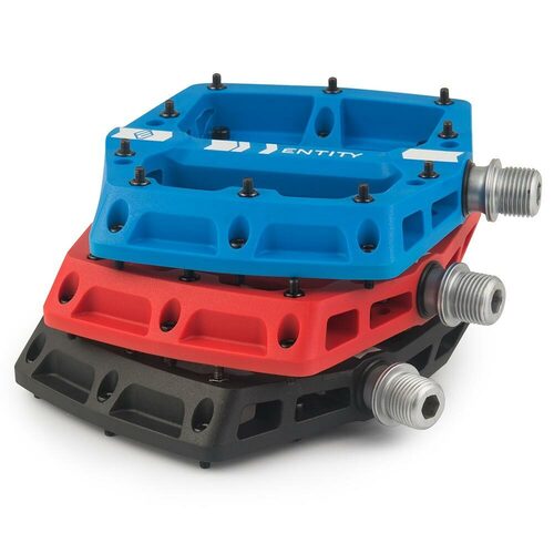 Entity PP20 Composite Flat Pedals - Red