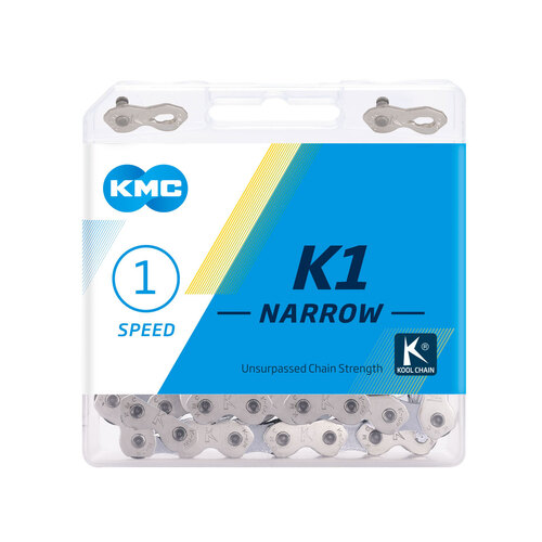 KMC K1 Narrow BMX, Fixie & Track Chain 1/2" x 3/32" 112L