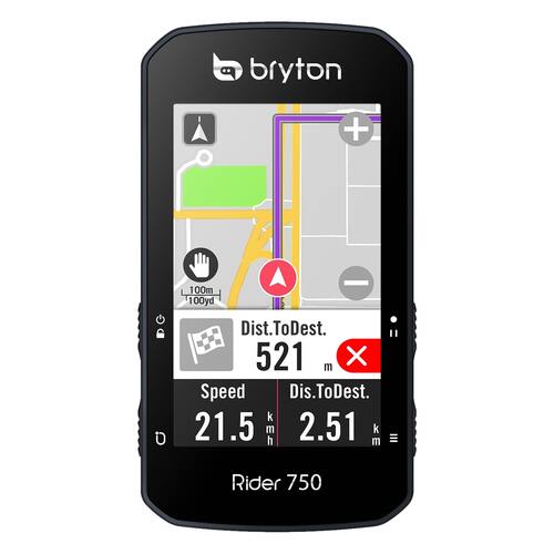 Bryton Rider 750 GPS Cycling Computer - Head Unit + CAD and HRM